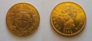 marengo oro Umberto I 1882