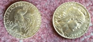 Marengo oro francia 1914 - galletto terza repubblica