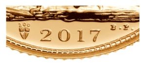 dettaglio sterlina oro 2017 scudo dettaglio sterlina oro 2017 scudo
